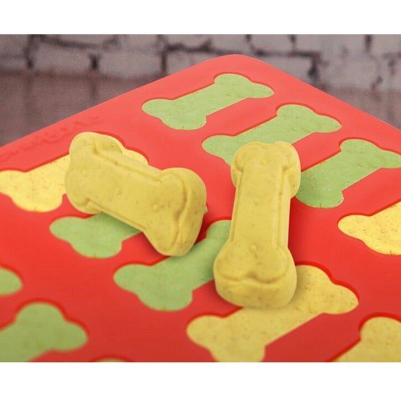 Charmed 2 Pc Silicone Mold Puppy Dog Paw & Bone Shape - Image 1